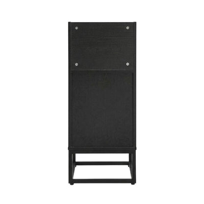 Vinyl Record Storage Stand in Black with Compact Design for Home Entertainment