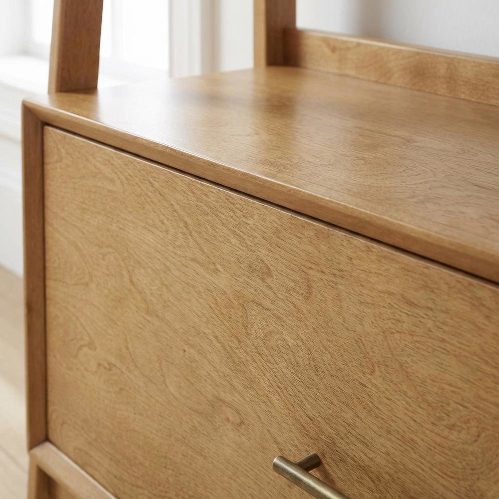 Large Acorn Floor Shelf with Anti-Tip Hardware for Freestanding Storage