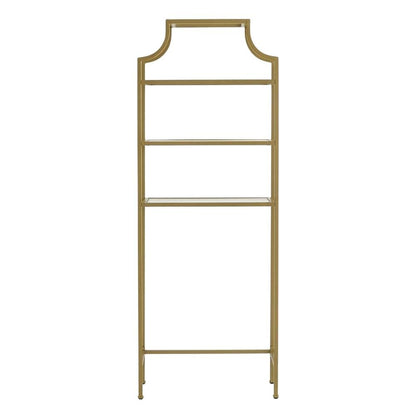 Soft Gold Space Saver Bathroom Vanity with Anti-Tip Hardware