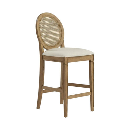 Cane-Back Counter Stool Set with Stylish Design and Durable Frame