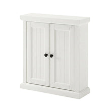Distressed White Bathroom Wall Cabinet, Anti-Tip Hardware, Durable Construction