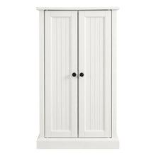 White Seaside Accent Cabinet with Anti-Tip Hardware and Sturdy Build