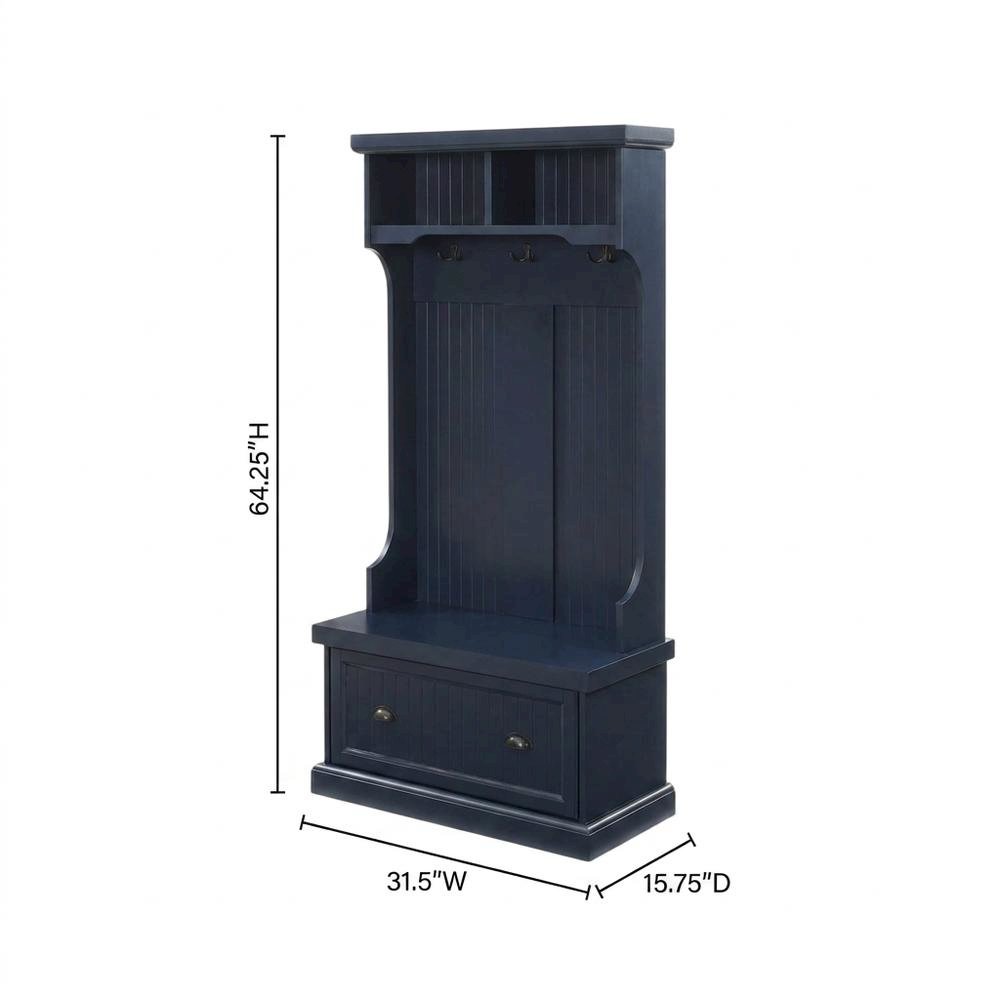 Hall Tree with Practical Storage and Charming Design