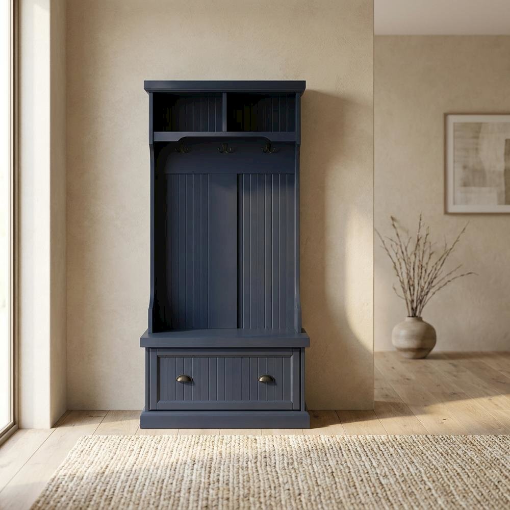 Hall Tree with Practical Storage and Charming Design