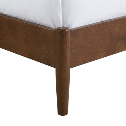 Mahogany Platform Bed with Headboard, Footboard, Sturdy Rails, Anti-Tip Safety