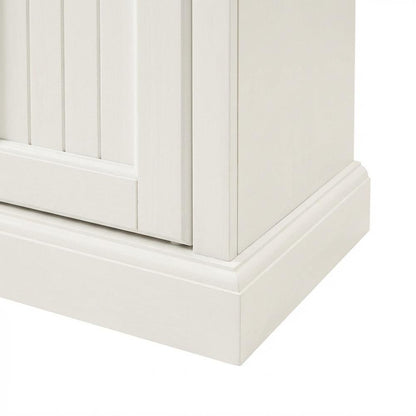 White Seaside Accent Cabinet with Anti-Tip Hardware and Sturdy Build