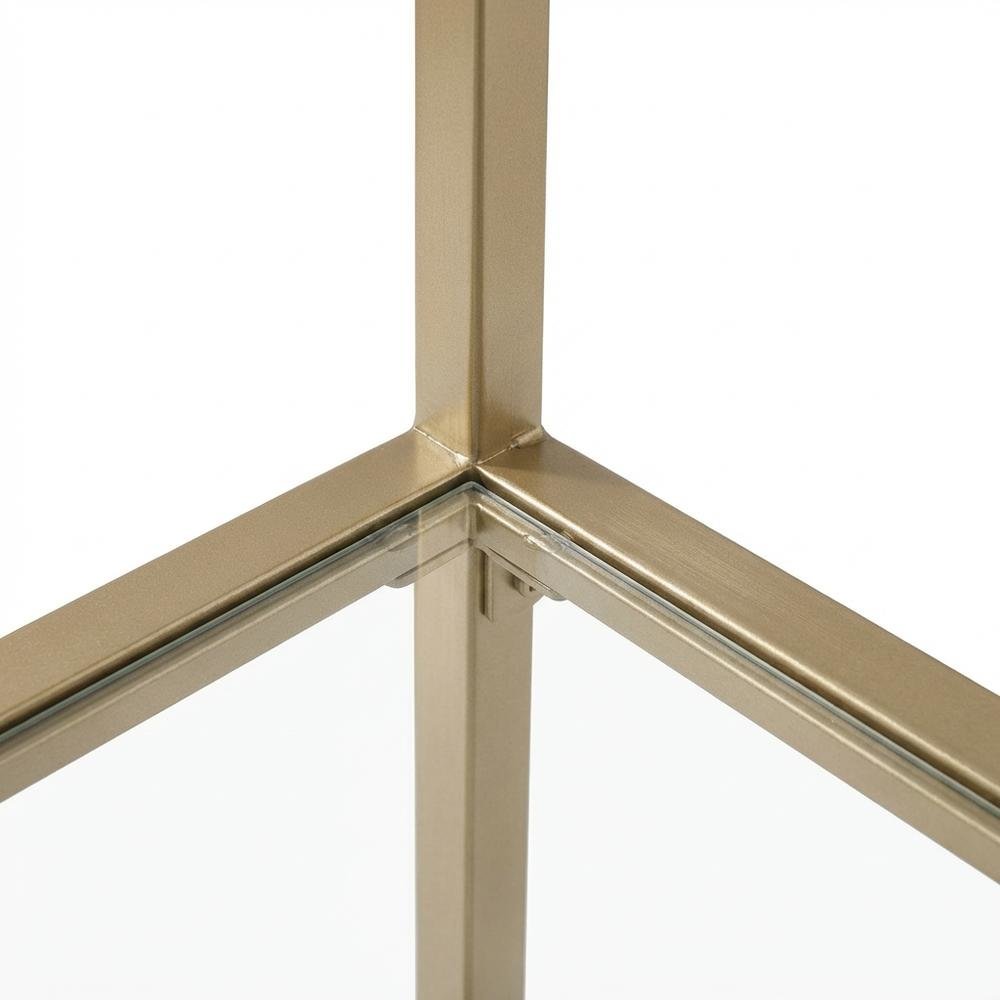 Freestanding Shelf with Soft Gold Finish and Anti-Tip Hardware