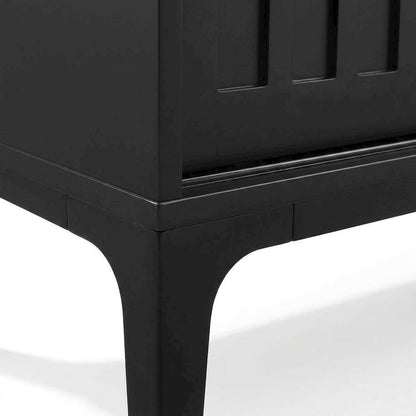 Large record player cabinet with vinyl storage in modern design
