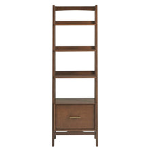 Mahogany Small Etagere Freestanding Shelf, Anti-Tip Hardware and Sturdy Frame