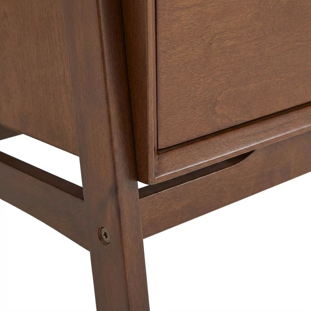 Mahogany Small Etagere Freestanding Shelf, Anti-Tip Hardware and Sturdy Frame