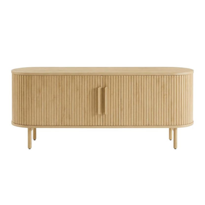 Wooden Record Player Cabinet with Vinyl Storage for Entertainment Rooms