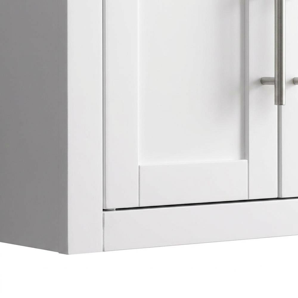 White 3-Piece Wall Storage Cabinet Set, MDF Birch Veneer