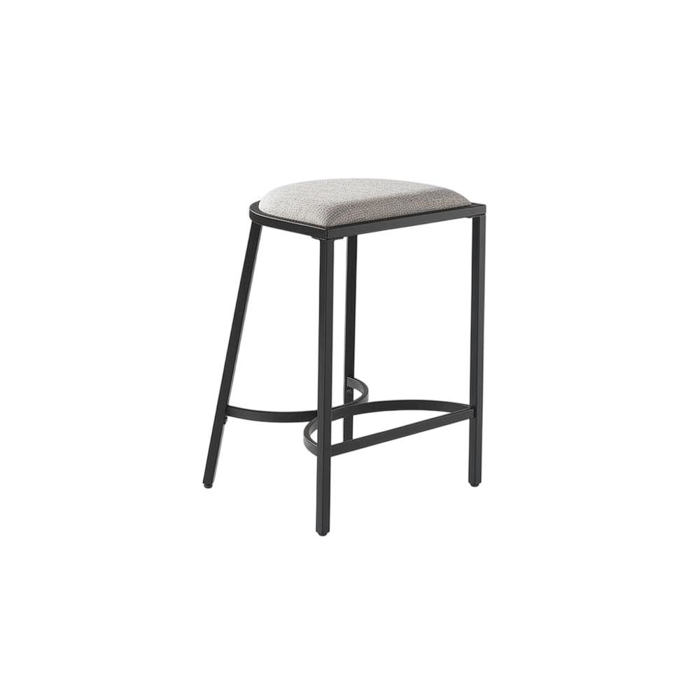 Counter Height Bar Stool Set with Plush Upholstery and Wooden Legs