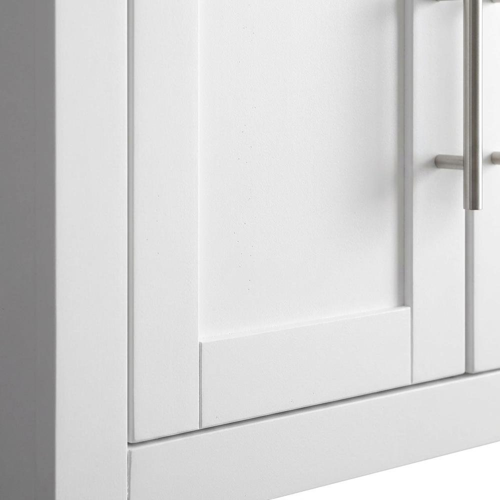 White 3-Piece Wall Storage Cabinet Set, MDF Birch Veneer