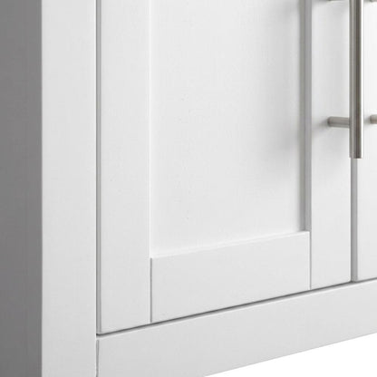 White 3-Piece Wall Storage Cabinet Set, MDF Birch Veneer