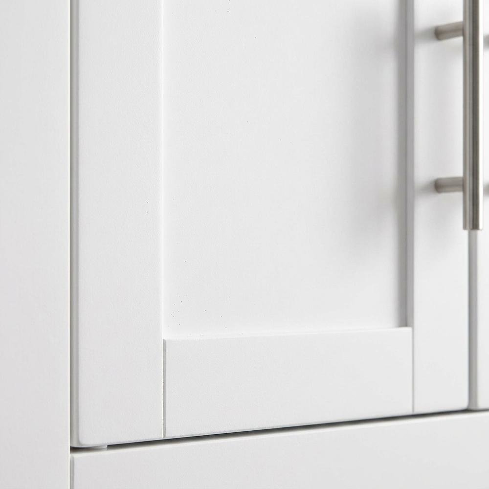 White 3-Piece Wall Kitchen Cabinet Set, MDF Birch Veneer Wide