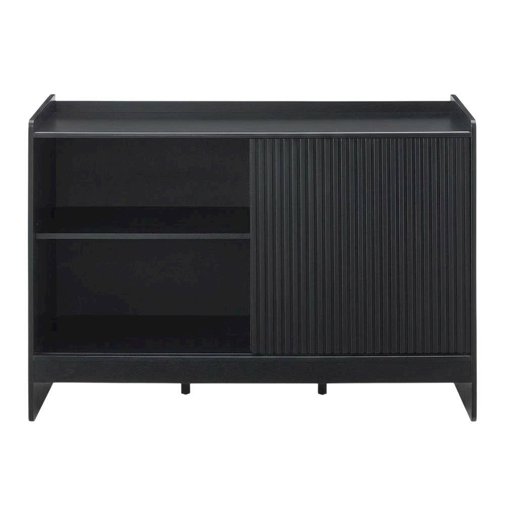 Solid Wood Record Player Cabinet with Vinyl Storage for Entertainment Centers