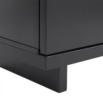 Solid Wood Record Player Cabinet with Vinyl Storage for Entertainment Centers