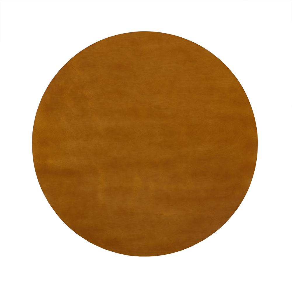Stylish Round Dining Table in Acorn Finish for Compact Dining Spaces
