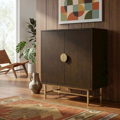 Gold Bar Cabinet with Anti-Tip Hardware and Durable Construction