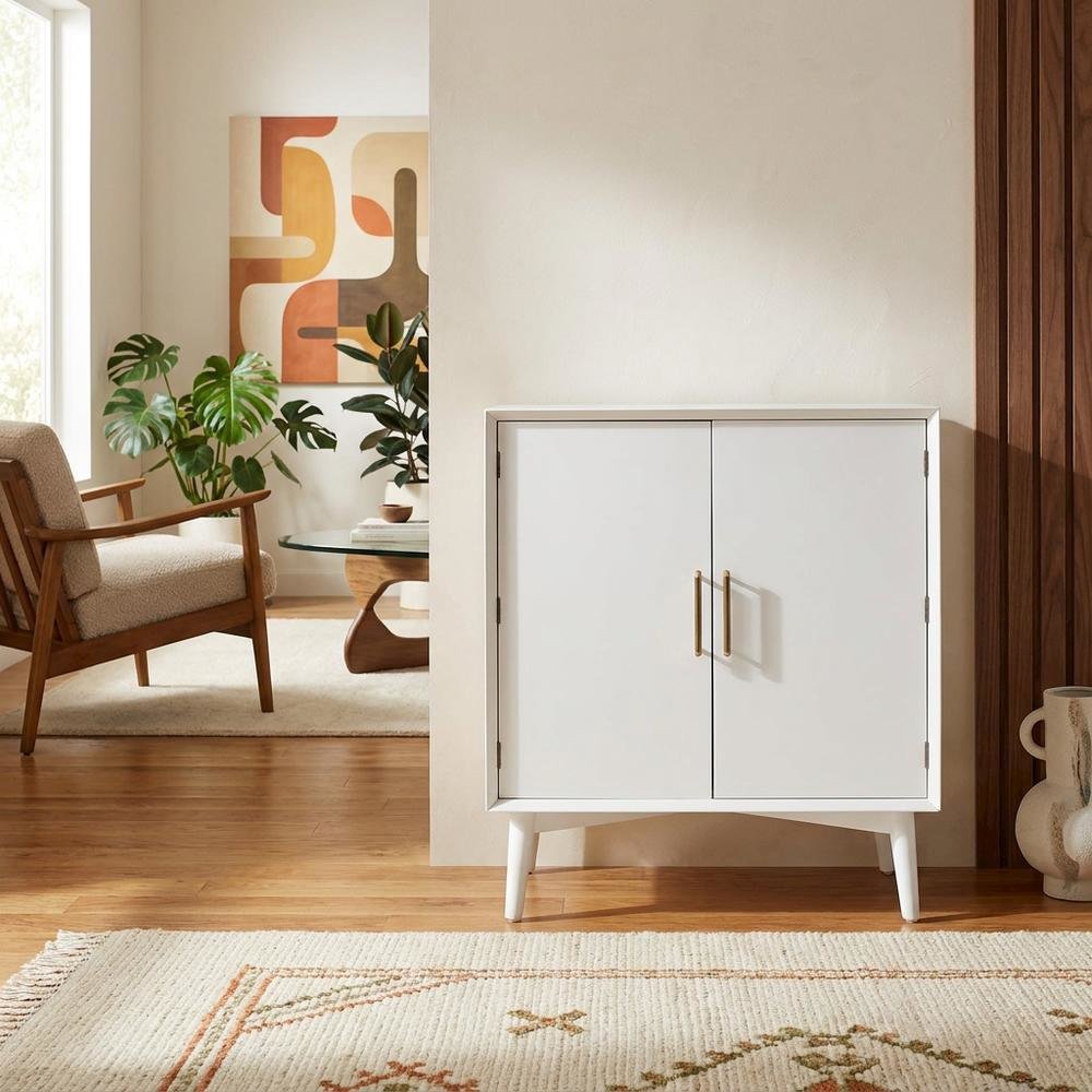 Black bar cabinet with anti-tip hardware and ample storage space
