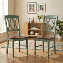 2-Piece Dining Chair Set with Upholstered Seats and Modern Design