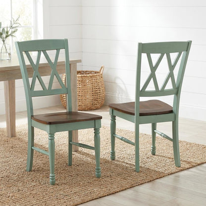2-Piece Dining Chair Set with Upholstered Seats and Modern Design