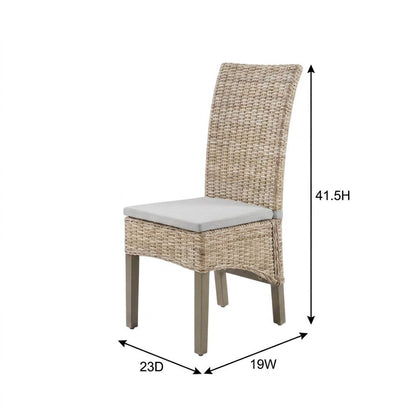 Gray dining chair set with sturdy frame and comfortable seats for dining room