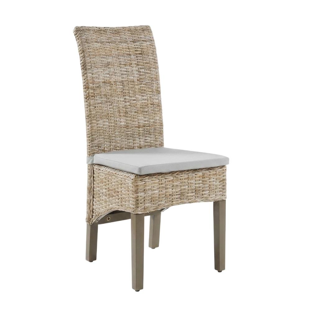 Gray dining chair set with sturdy frame and comfortable seats for dining room