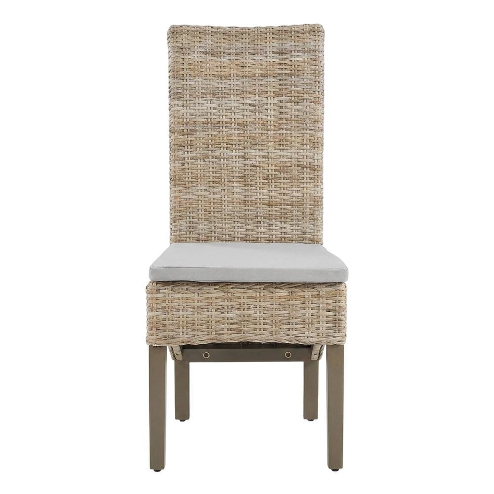 Gray dining chair set with sturdy frame and comfortable seats for dining room