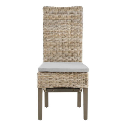 Gray dining chair set with sturdy frame and comfortable seats for dining room