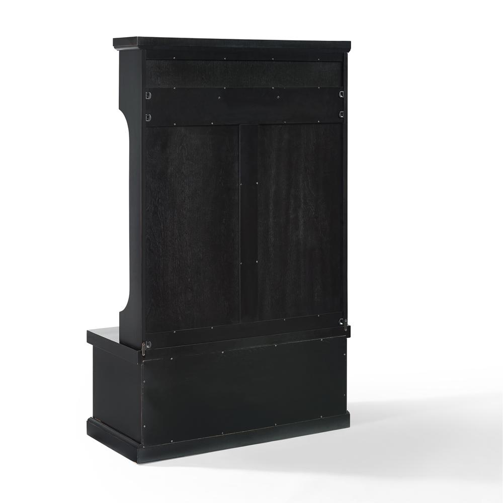 Seaside Hall Tree Distressed Black