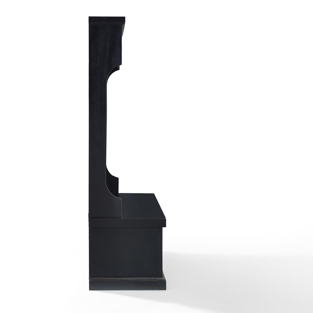 Seaside Hall Tree Distressed Black