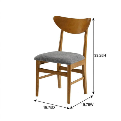 Wood Dining Chairs with Upholstered Seats and Backrest, Stylish Kitchen Seating