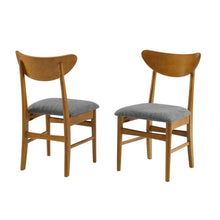 Wood Dining Chairs with Upholstered Seats and Backrest, Stylish Kitchen Seating