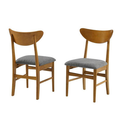 Wood Dining Chairs with Upholstered Seats and Backrest, Stylish Kitchen Seating