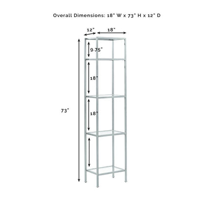 Aimee Narrow Etagere Bookcase