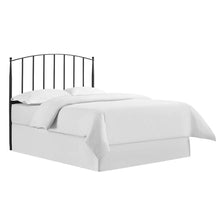 Stylish Black Steel Headboard Featuring Modern Farmhouse Design for King Beds