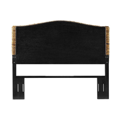 Elegant Brown Queen Size Headboard with Coastal Design for a Stylish Bedroom
