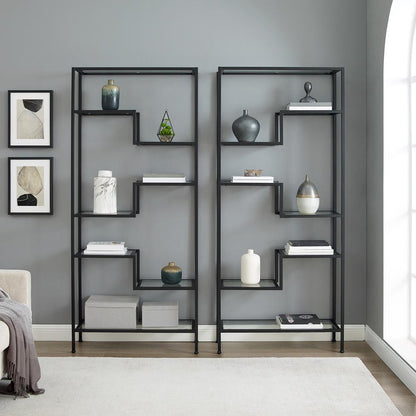 Sloane 2Pc Etagere Set Matte Black - 2 Etageres