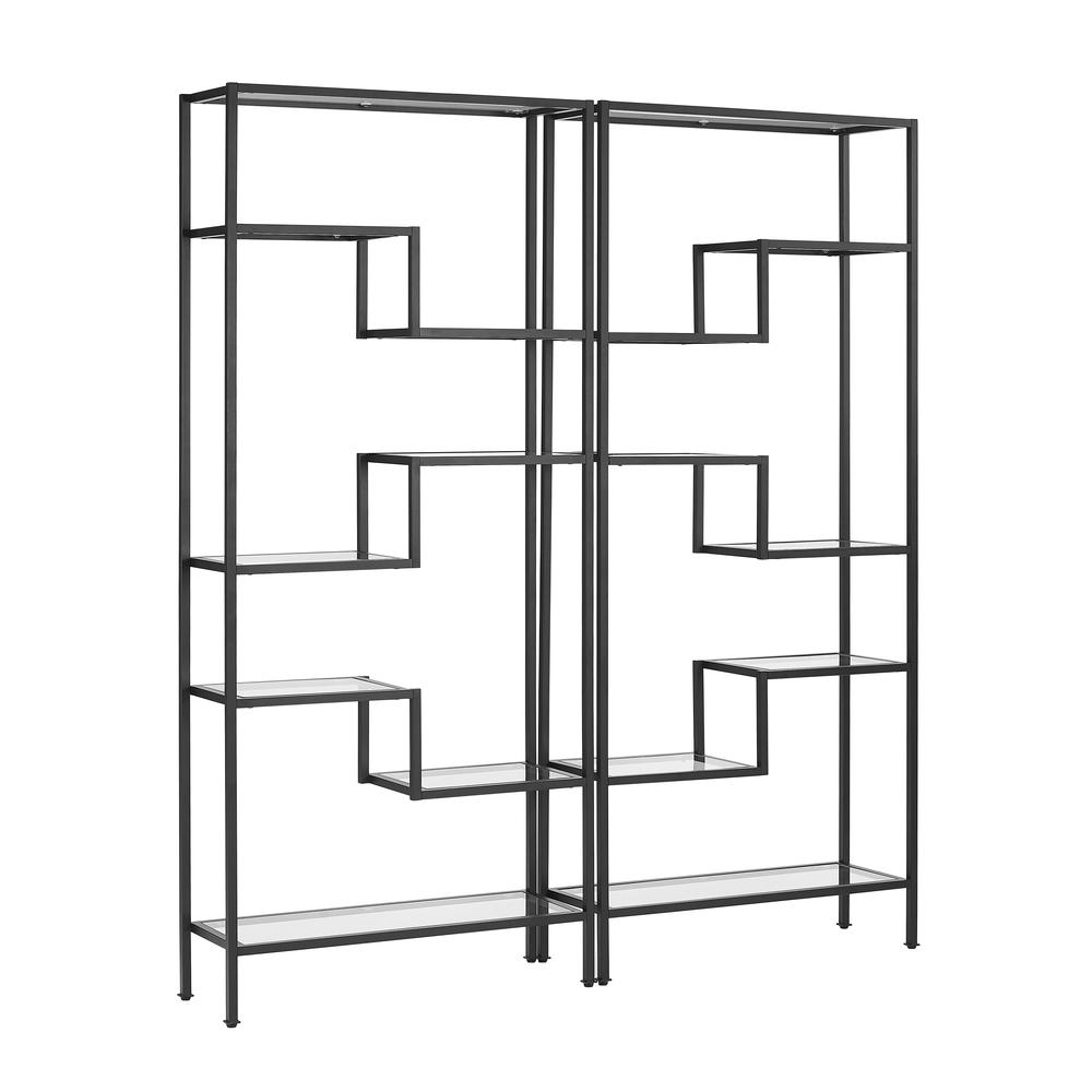 Sloane 2Pc Etagere Set Matte Black - 2 Etageres