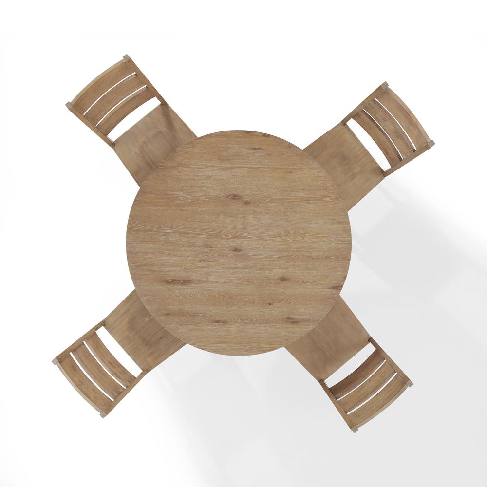 Joanna 5-Piece Round Dining Table Set For 4 - Round Table & 4 Ladder-Back Chairs