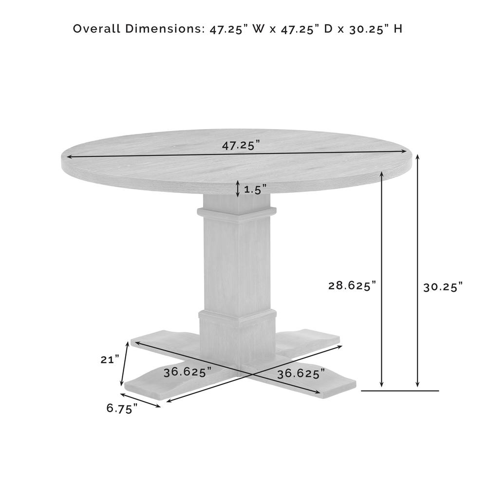 Joanna 5-Piece Round Dining Table Set For 4 - Round Table & 4 Ladder-Back Chairs