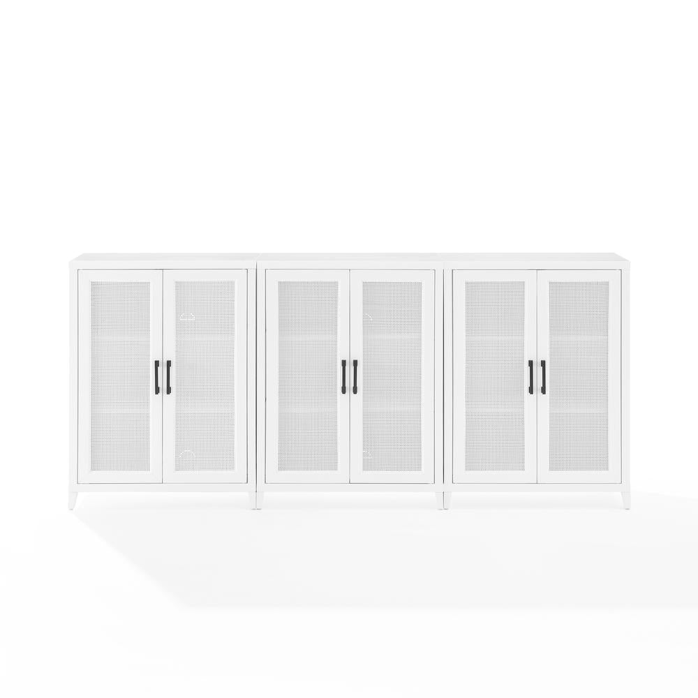 Milo 3-Piece Media Sideboard Cabinet Set - 3 Storage Pantries