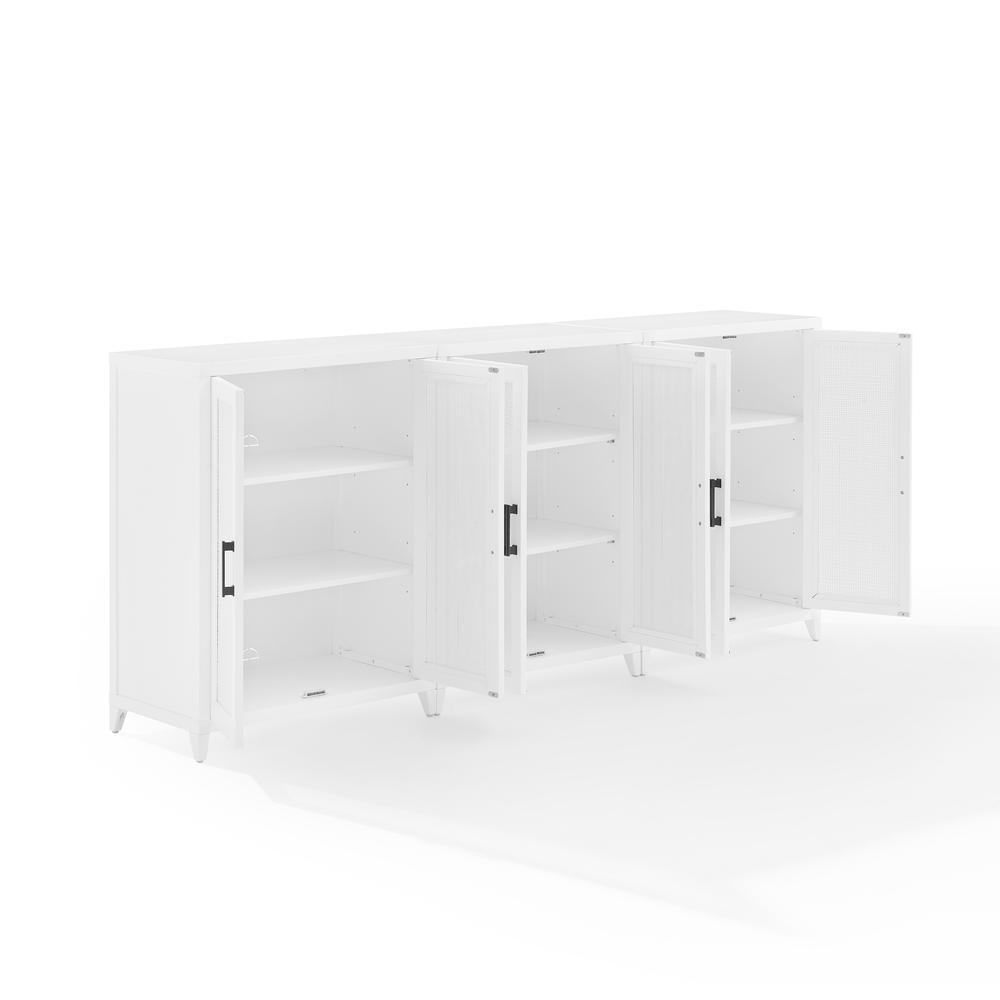 Milo 3-Piece Media Sideboard Cabinet Set - 3 Storage Pantries