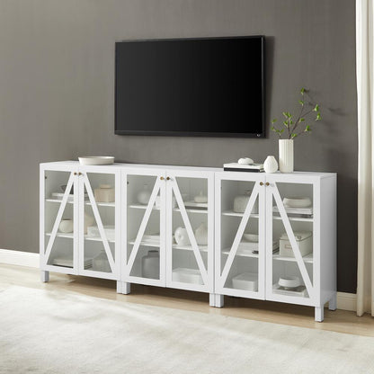 Cassai 3-Piece Media Sideboard Cabinet Set - 3 Storage Pantries