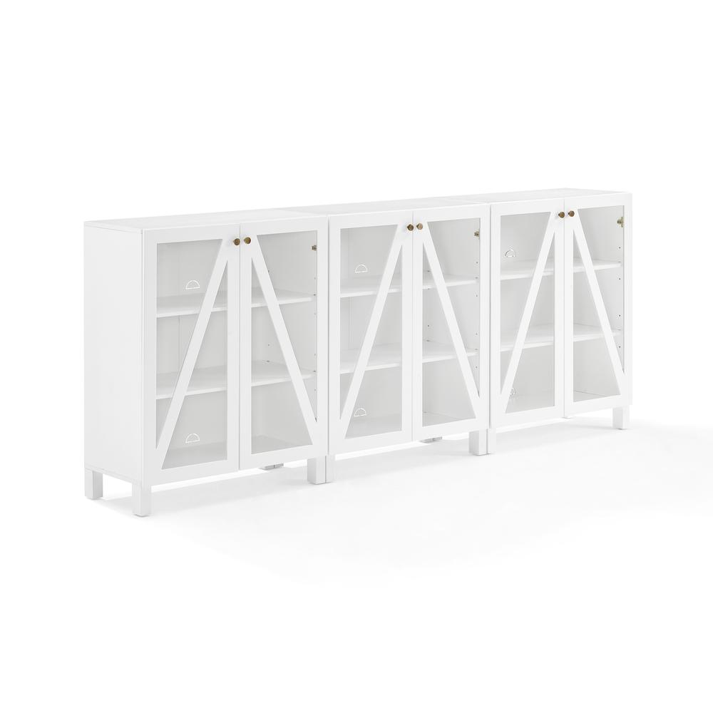 Cassai 3-Piece Media Sideboard Cabinet Set - 3 Storage Pantries