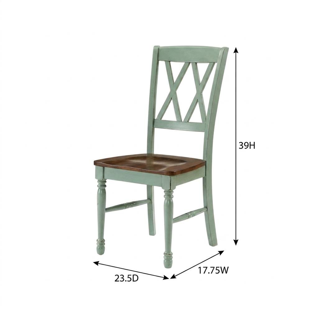 Set of four dining chairs with ergonomic back support and sturdy construction