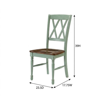 Set of four dining chairs with ergonomic back support and sturdy construction