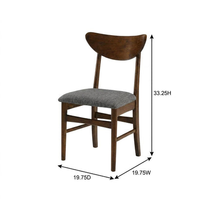 Wood Dining Chair Set with Comfortable Backrest and Sturdy Frame